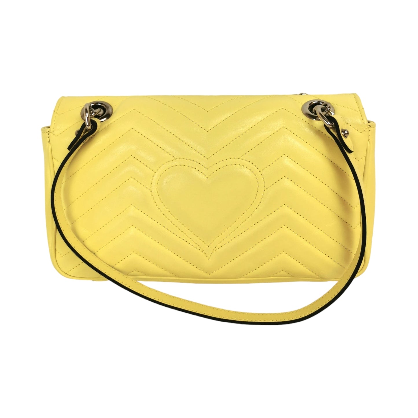 Gucci GG Marmont Yellow Leather Quilted Crossbody