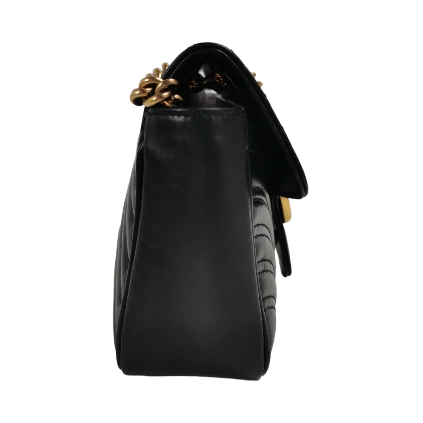 Gucci GG Marmont Black Leather Quilted Crossbody Style 1
