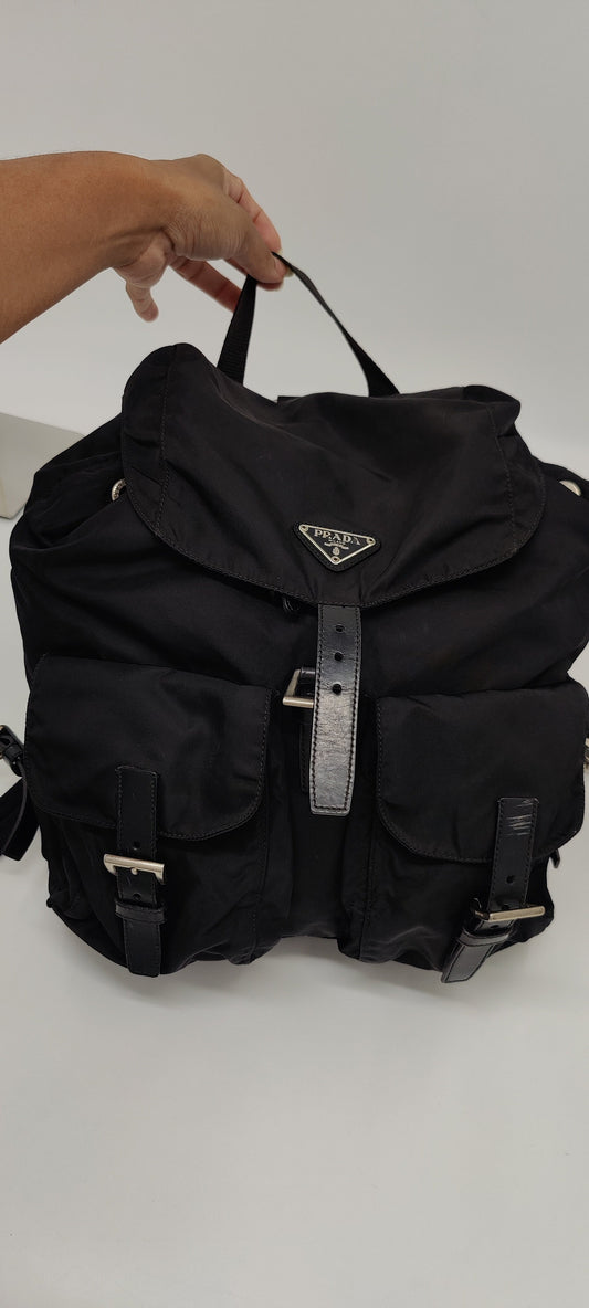Prada Backpack in Black Nylon