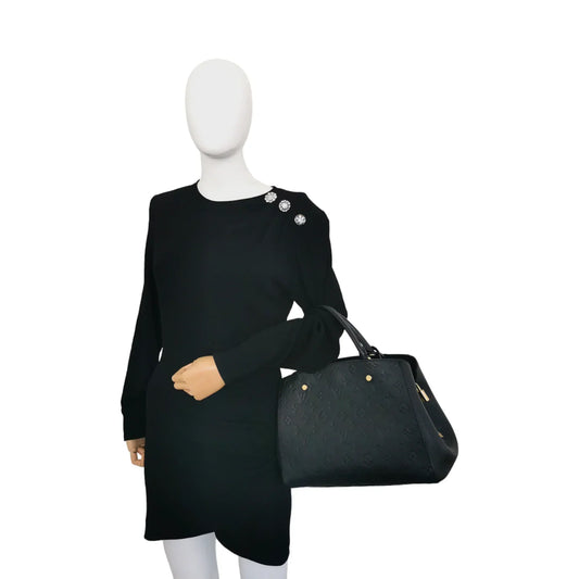 Louis Vuitton Montaigne MM Black Monogram Empreinte