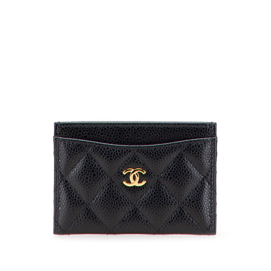 Chanel Classic Card Case Caviar Leather Card Case Handbag