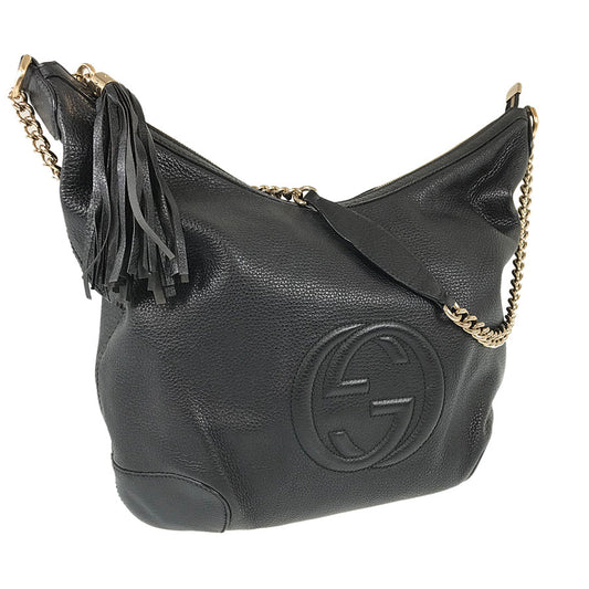 Gucci Twist Chain Leather Shoulder Bag