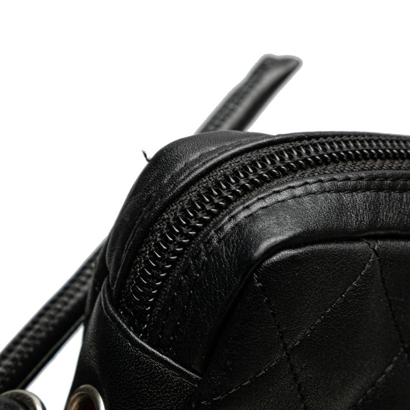 Chanel Cambon Line Calfskin Patent Leather Shoulder Bag