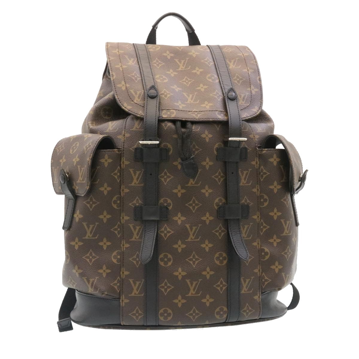 LOUIS VUITTON Monogram Macassar Christopher PM Backpack M43735 LV rz083A