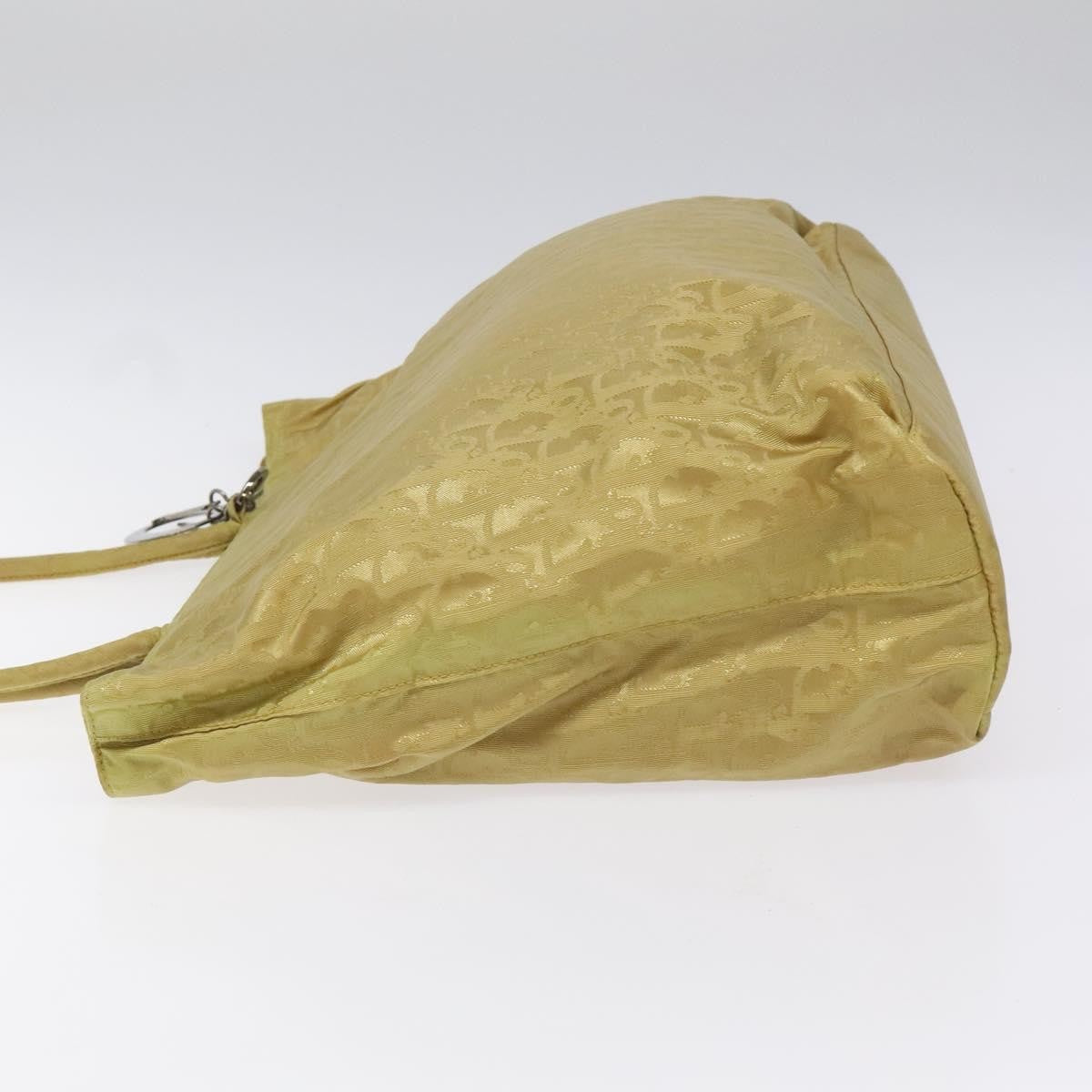 Christian Dior Trotter Open Tote Diorissimo Canvas Yellow Canvas Tote Bag Bag  