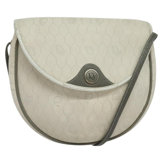 Christian Dior Honeycomb Shoulder Bag Canvas White Canvas Shoulder Bag Bag  