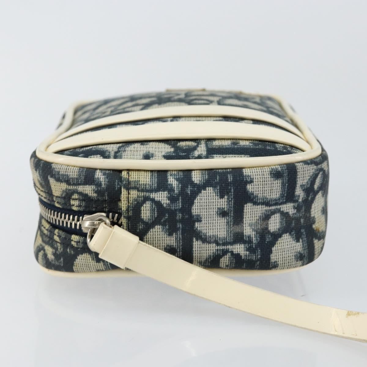 Christian Dior Trotter Pouch Diorissimo Canvas Navy Pvc Clutche & Pouche Bag  