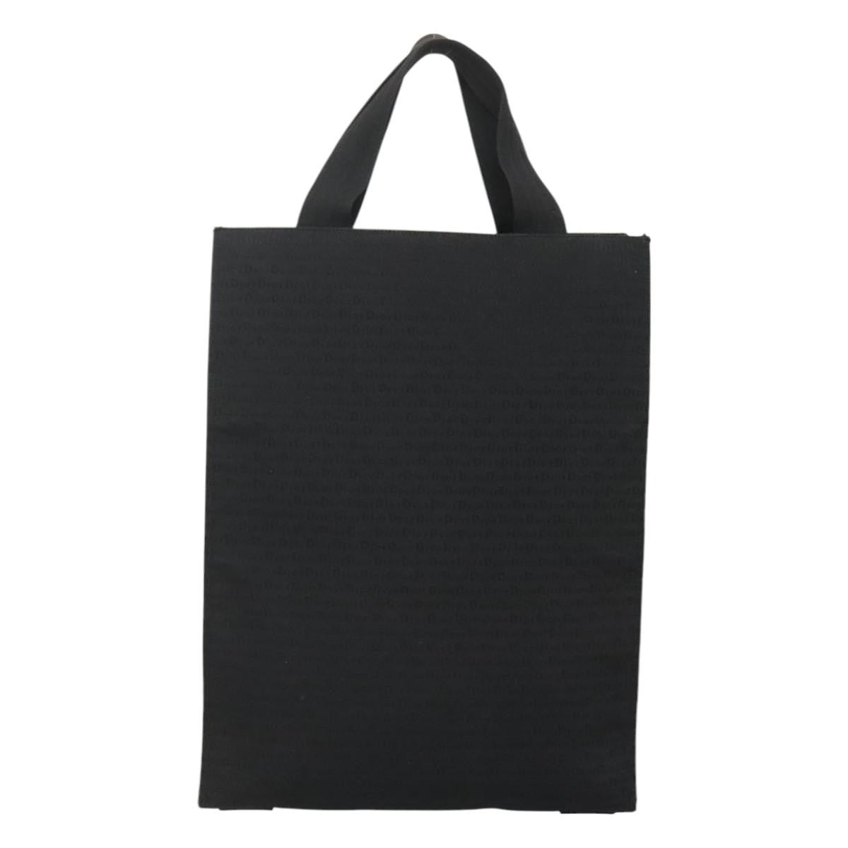 Christian Dior Tote Canvas Black Canvas Tote Bag Bag  