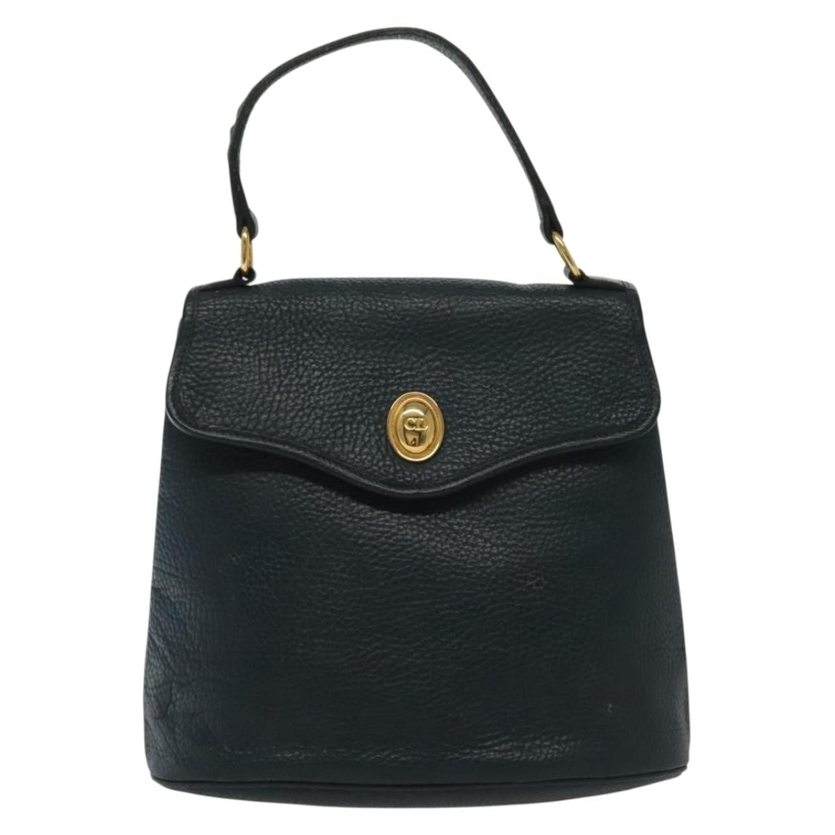 Christian Dior Handbag Leather Navy Leather Handbag  
