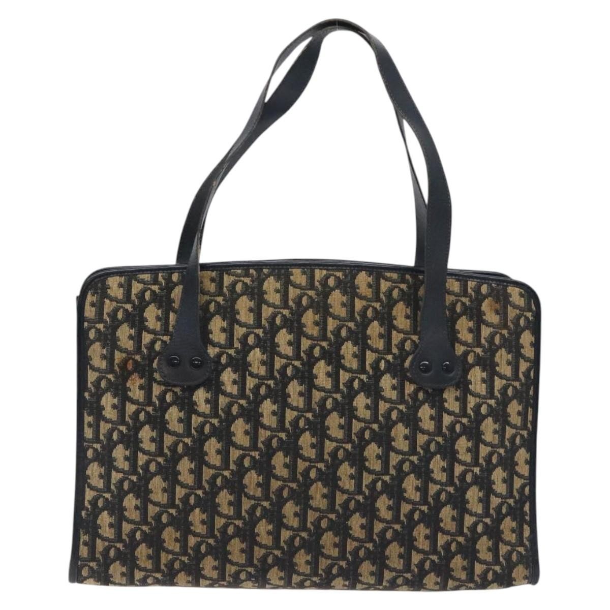 Christian Dior Trotter Shoulder Bag Canvas Navy Canvas Shoulder Bag Bag  