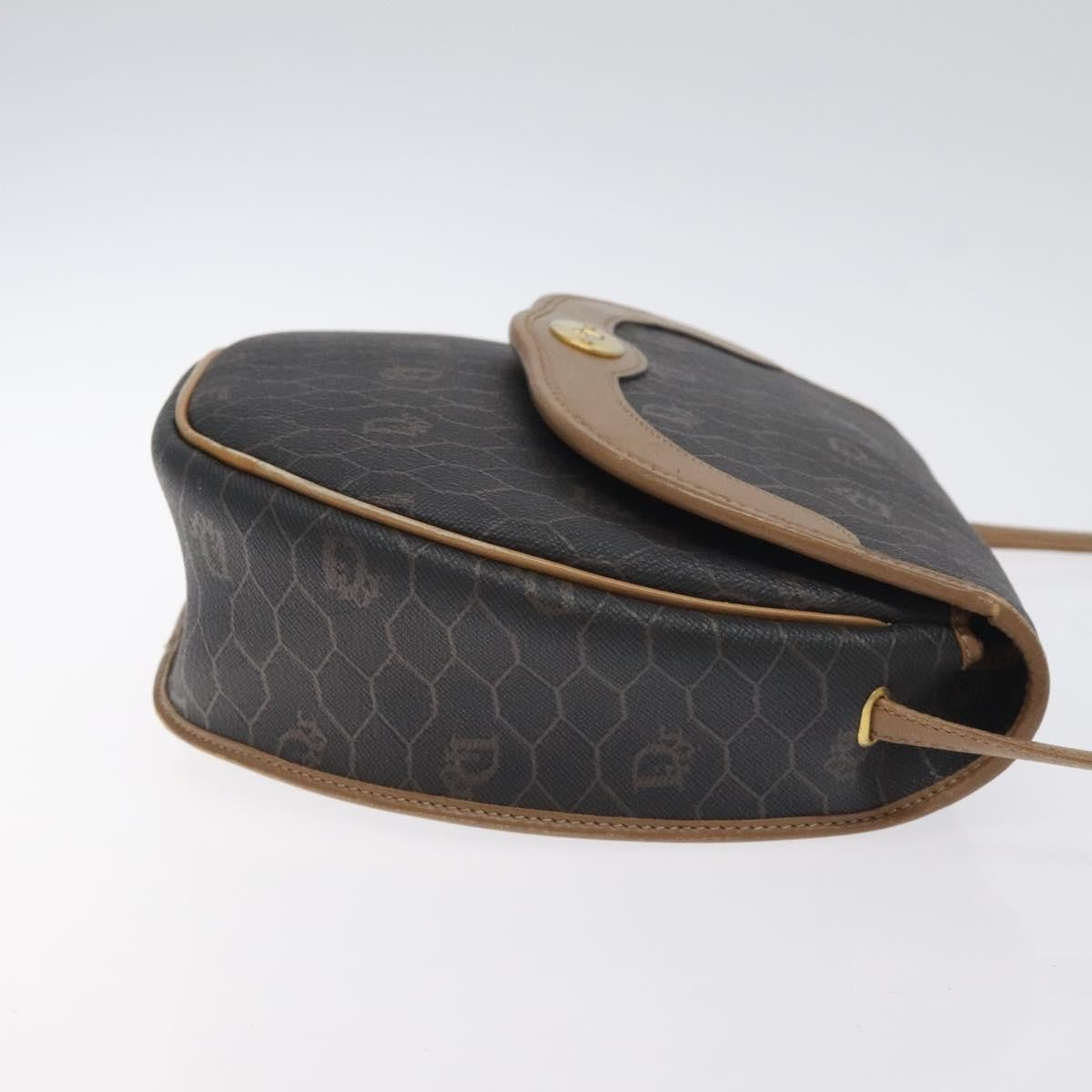 Christian Dior Honeycomb Shoulder Bag Canvas Black Canvas Bag  