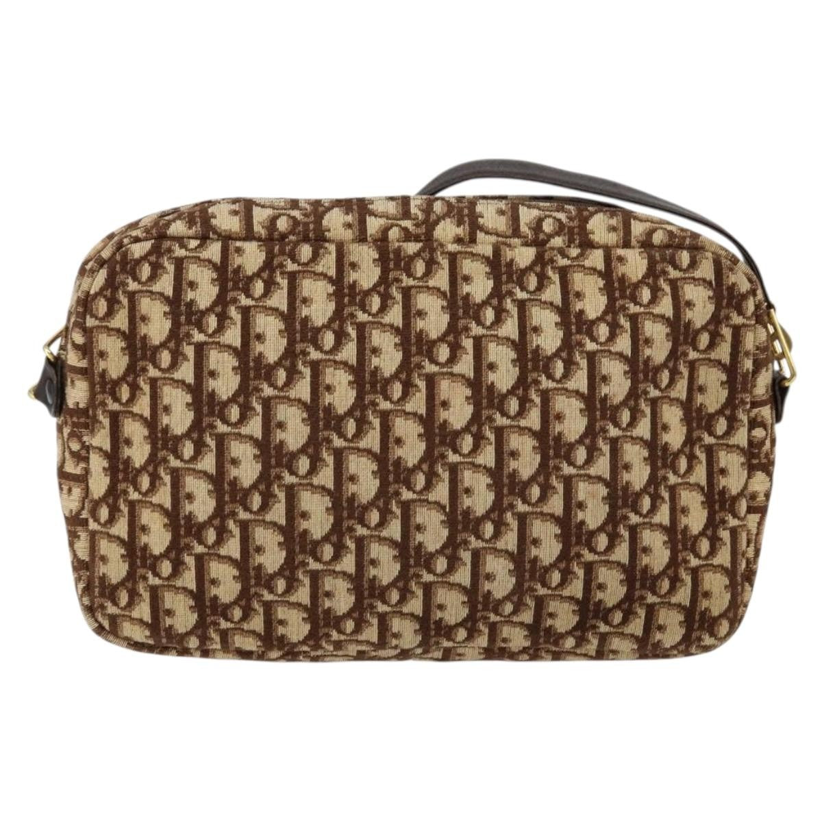 Christian Dior Trotter Crossbody Bag Diorissimo Coated Canvas Brown Canvas Shoulder Bag Bag  