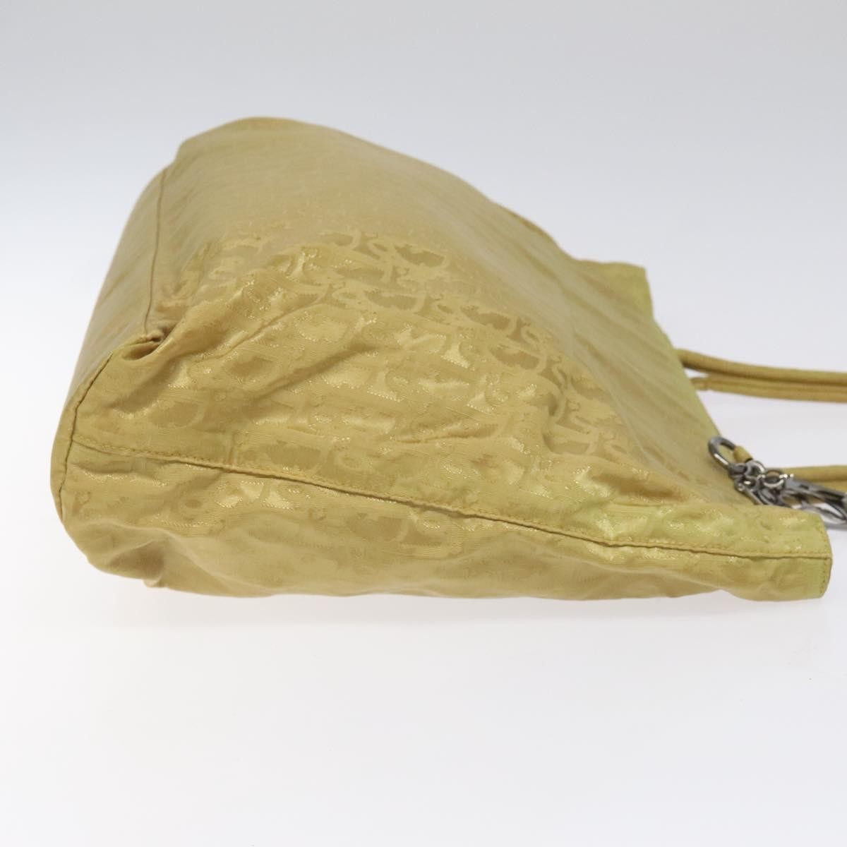 Christian Dior Trotter Open Tote Diorissimo Canvas Yellow Canvas Tote Bag Bag  