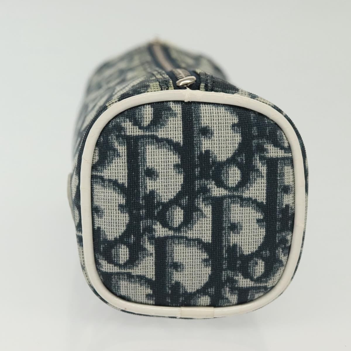 Christian Dior Trotter Pouch Canvas Navy Canvas Bag  