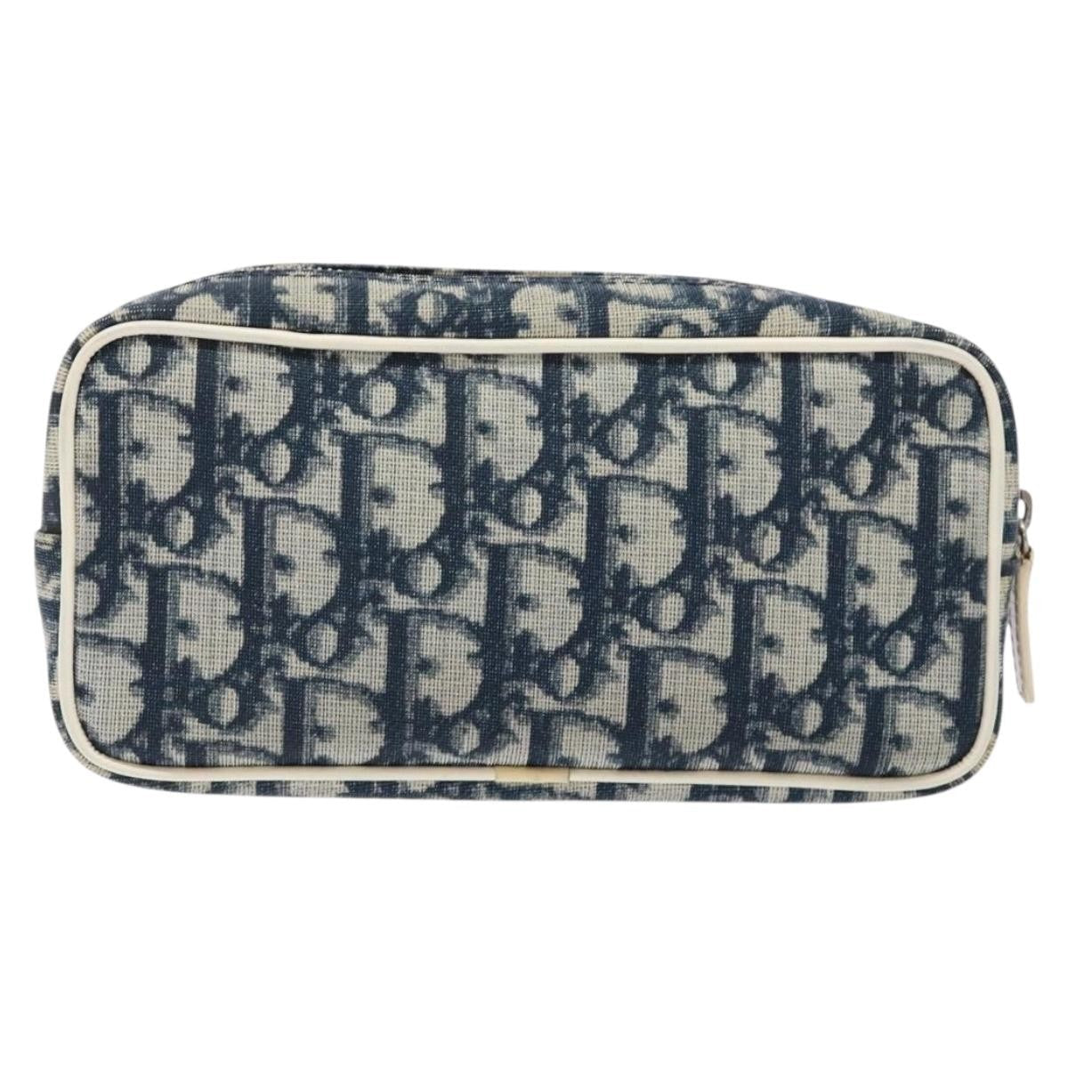 Christian Dior Trotter Pouch Diorissimo Canvas Navy Canvas Clutche & Pouche Bag  