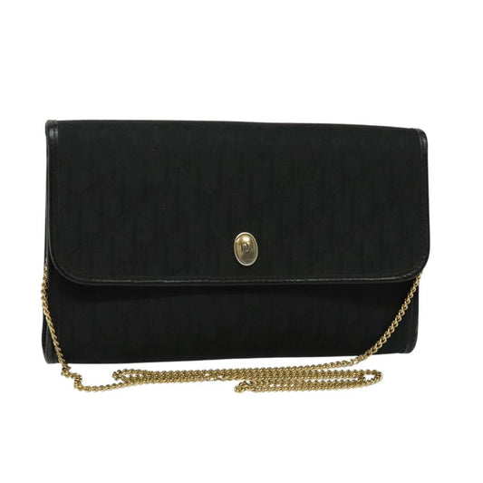 Christian Dior Trotter Crossbody Bag Canvas Black Canvas Shoulder Bag Bag  
