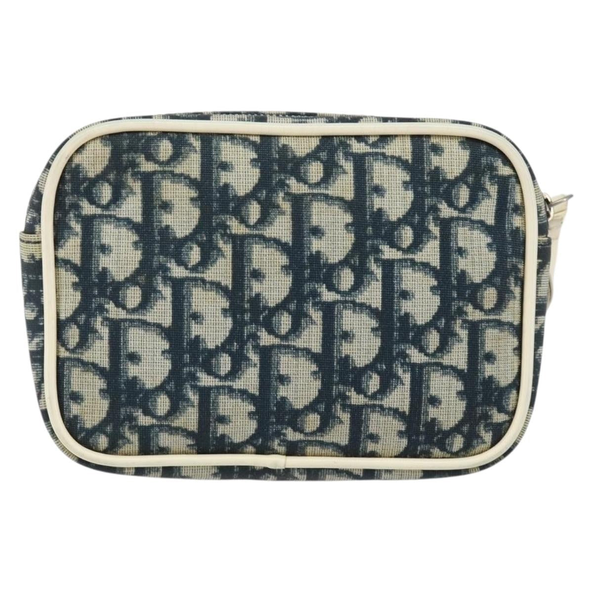 Christian Dior Trotter Pouch Diorissimo Canvas Navy Pvc Clutche & Pouche Bag  