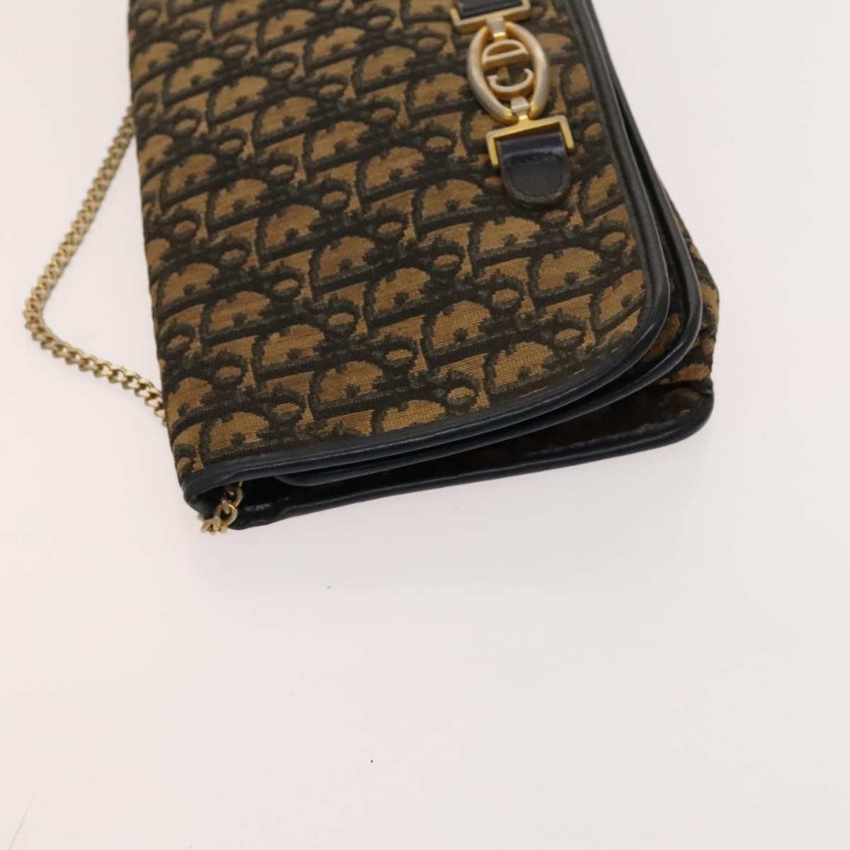 Christian Dior Trotter Shoulder Bag Canvas Brown Canvas Bag  