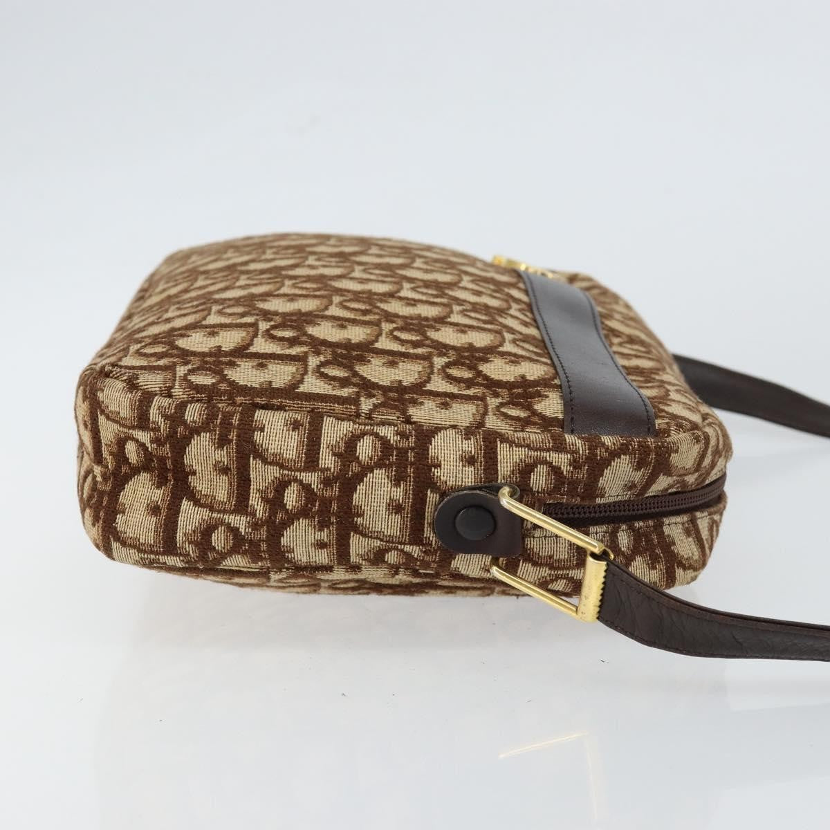 Christian Dior Trotter Crossbody Bag Diorissimo Coated Canvas Brown Canvas Shoulder Bag Bag  
