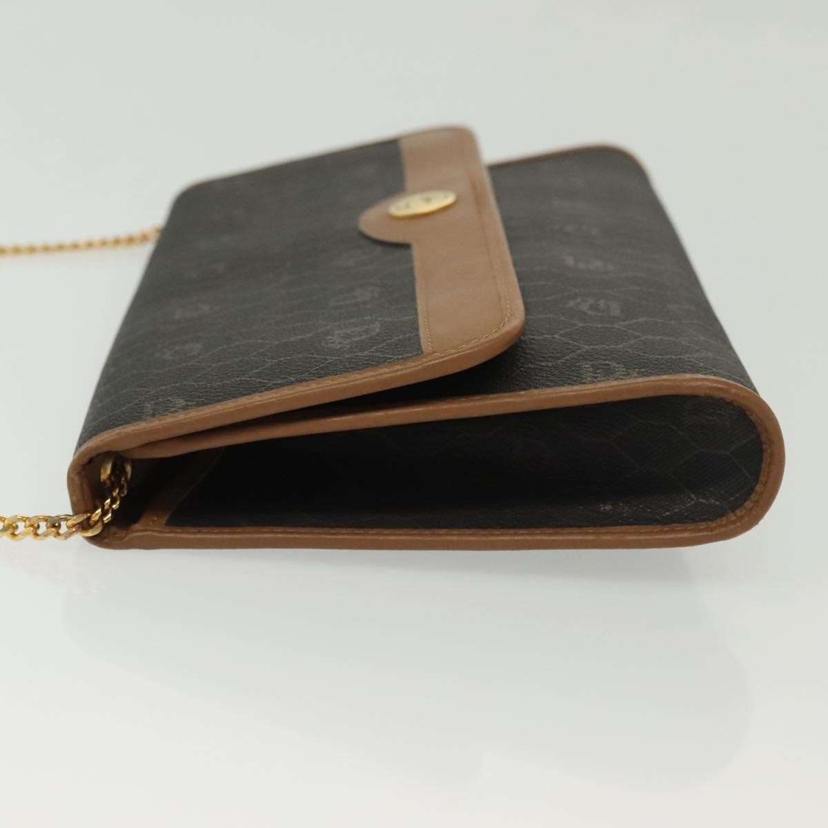Christian Dior Honeycomb Chain Canvas Black Canvas Bag  