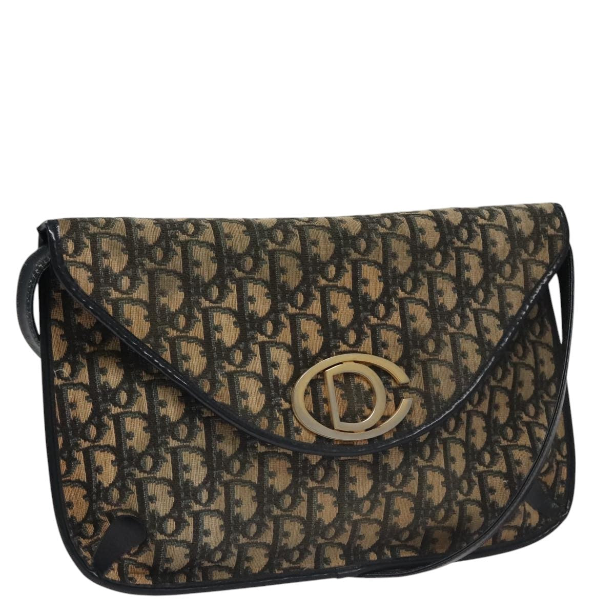 Christian Dior Trotter Shoulder Bag Canvas Navy Canvas Shoulder Bag Bag  