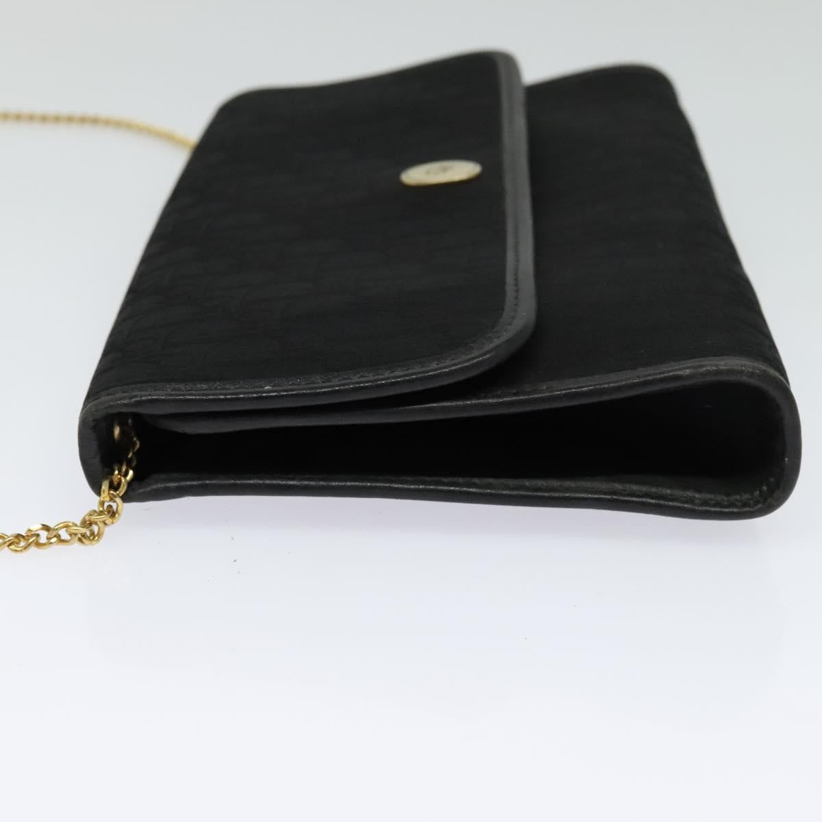 Christian Dior Trotter Flap Crossbody Bag Canvas Black Canvas Shoulder Bag Bag  