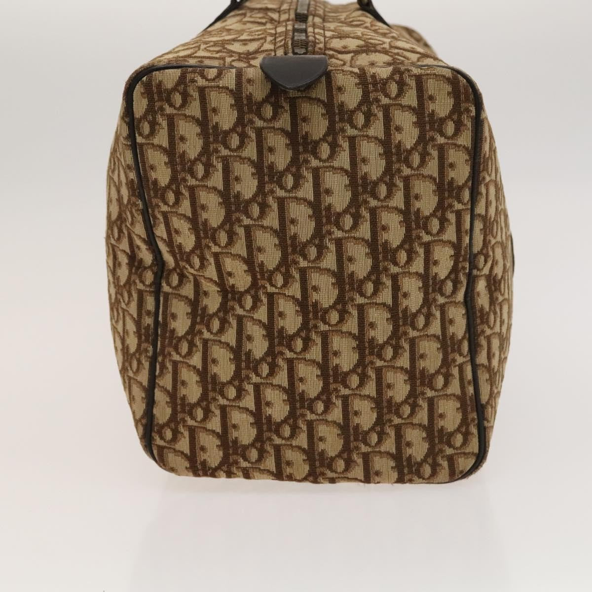 Christian Dior Trotter Boston Bag Diorissimo Canvas Brown Canvas Bag  