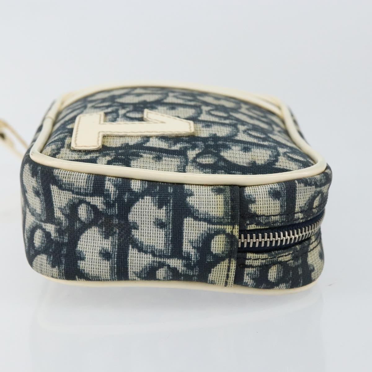 Christian Dior Trotter Pouch Diorissimo Canvas Navy Pvc Clutche & Pouche Bag  