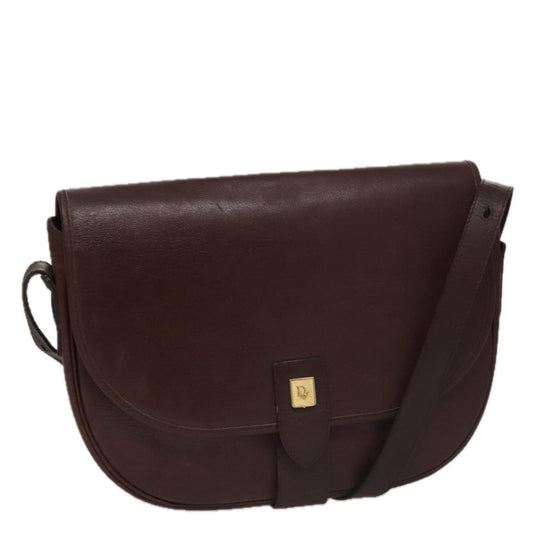Christian Dior Trotter Shoulder Bag Canvas Burgundy Leather Shoulder Bag Bag  