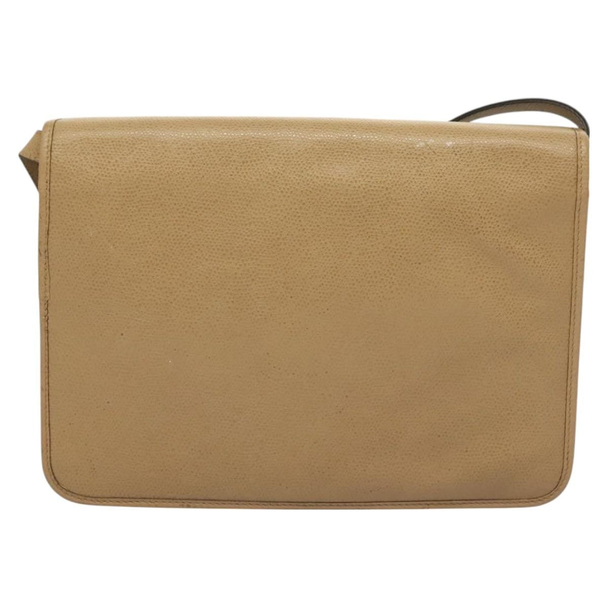 Christian Dior Honeycomb Shoulder Bag Leather Beige Leather Shoulder Bag Bag  
