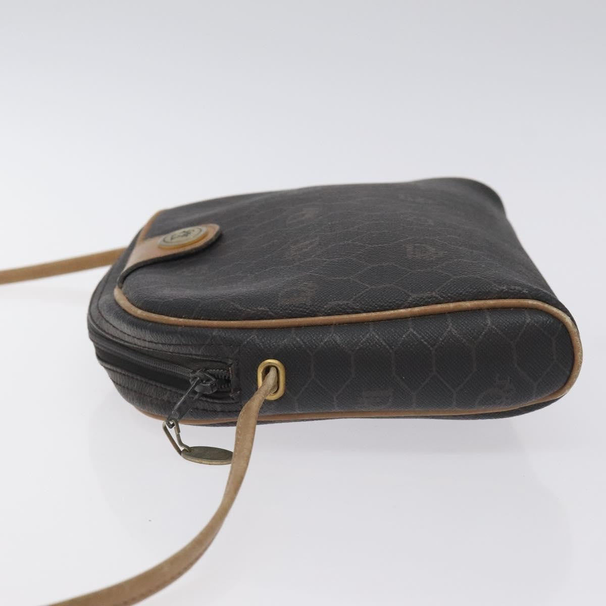 Christian Dior Honeycomb Shoulder Bag Canvas Black Canvas Bag  