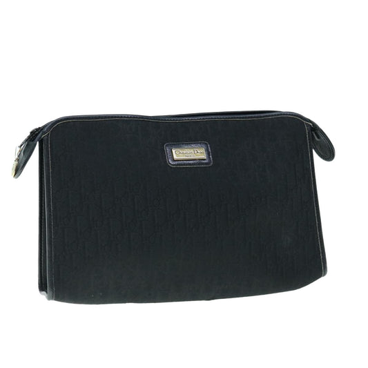 Christian Dior Trotter Pouch Diorissimo Canvas Black Canvas Clutche & Pouche Bag  
