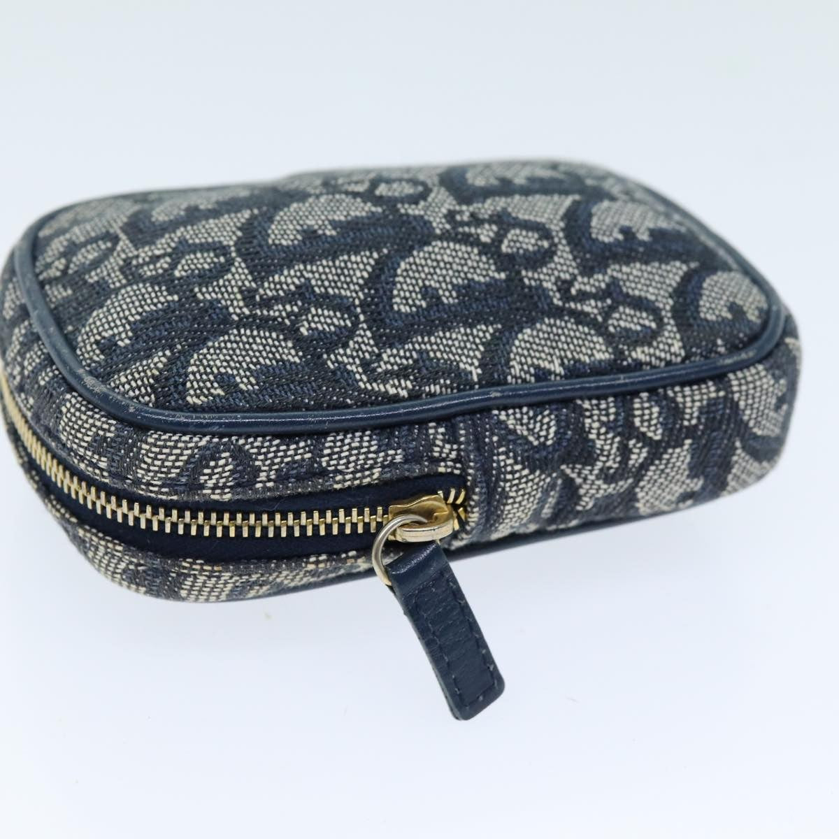 Christian Dior Trotter Pouch Canvas Navy Canvas Clutche & Pouche Bag  