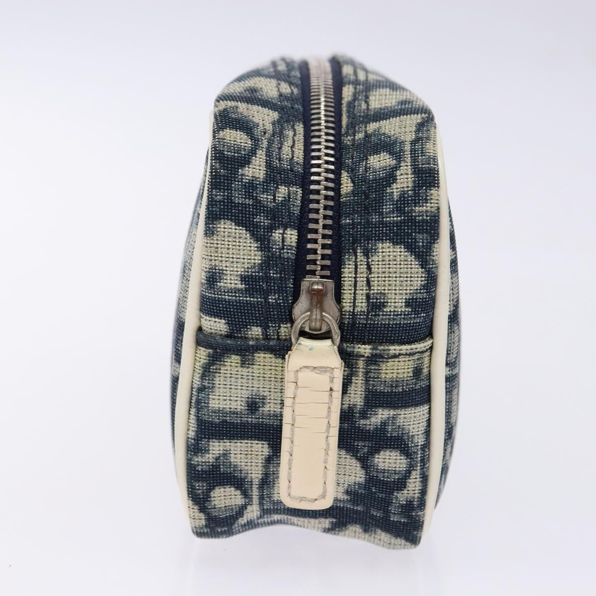 Christian Dior Trotter Pouch Diorissimo Canvas Navy Canvas Clutche & Pouche Bag  