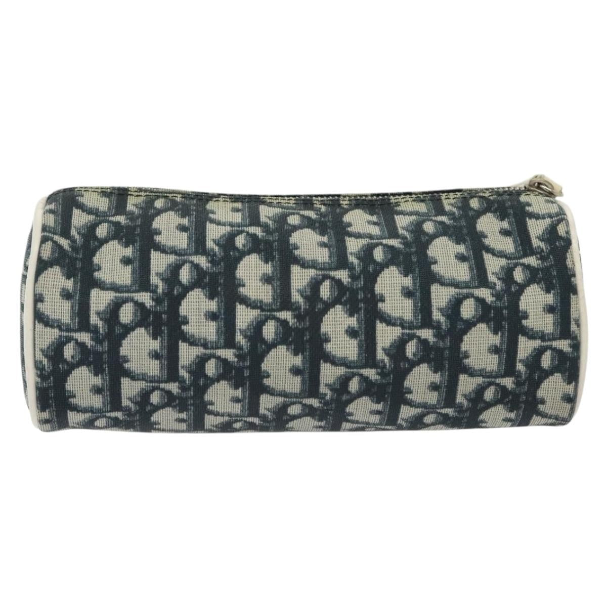 Christian Dior Trotter Pouch Canvas Navy Canvas Bag  