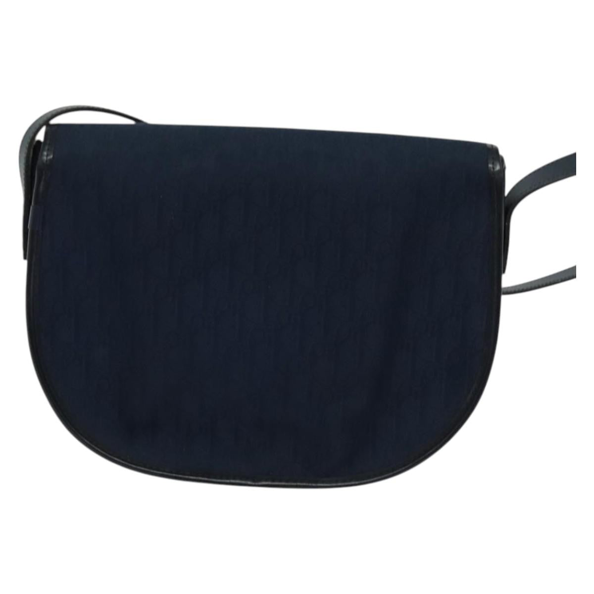 Christian Dior Trotter Shoulder Bag Canvas Navy Canvas Shoulder Bag Bag  