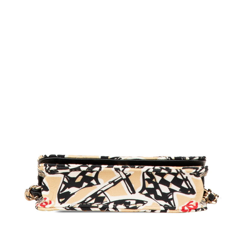Chanel Matelasse Coco Checker Flag Motif Canvas Leather Mini Shoulder Bag