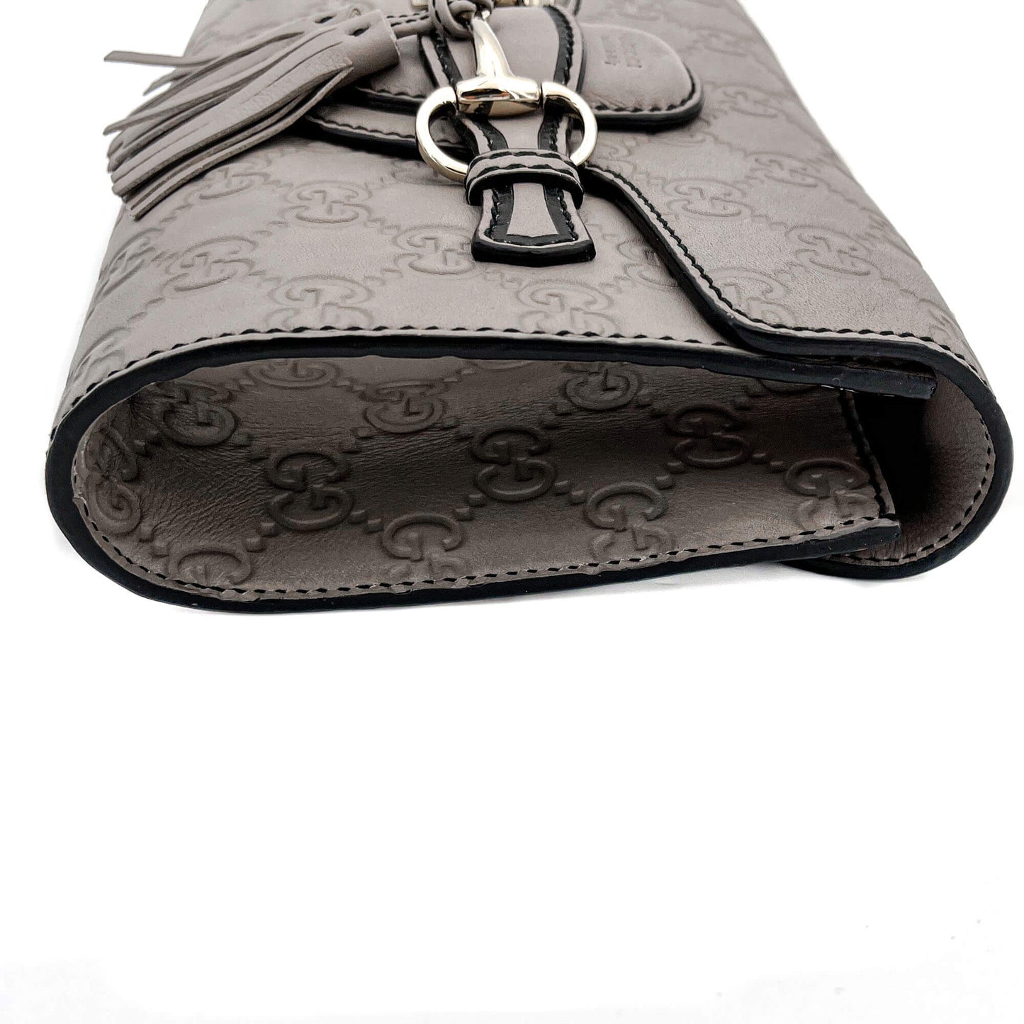 Gucci Guccissima Grey Leather Chain Handbag