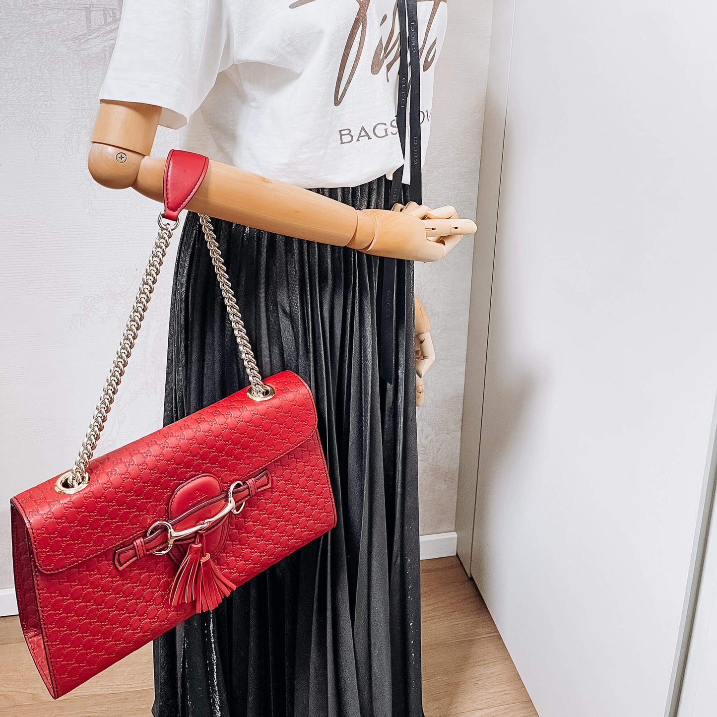 Gucci Guccissima Red Leather Handbag Style 2