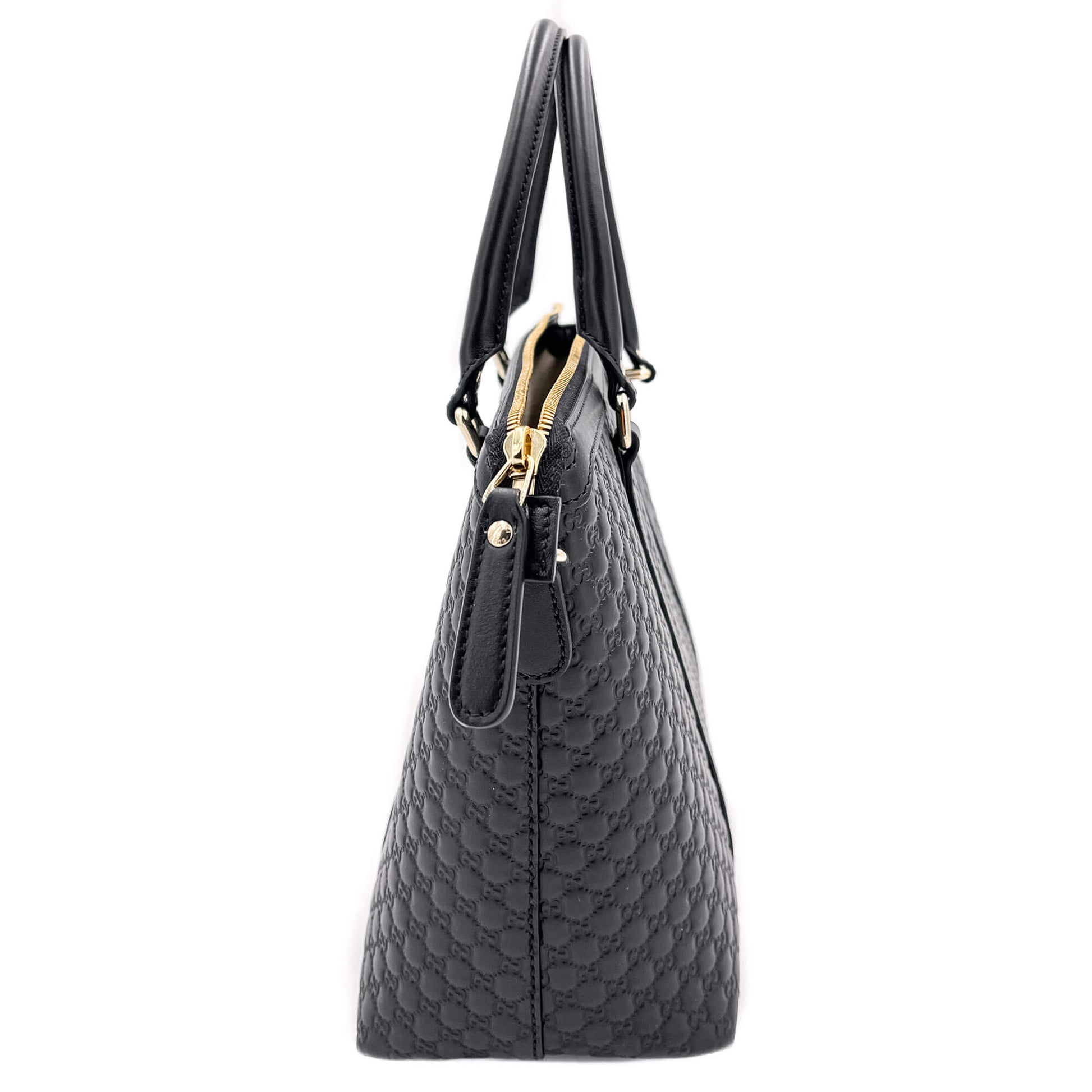 Gucci Guccissima Black Leather Tote Style 1
