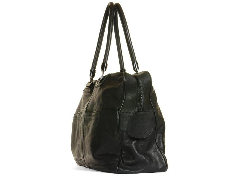 Burberry Prorsum Black Leather Weekender