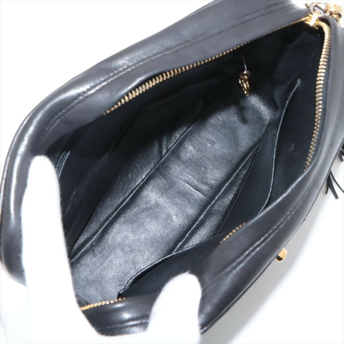 Chanel Black Mini Lambskin Tassel Bag with Gold Hardware