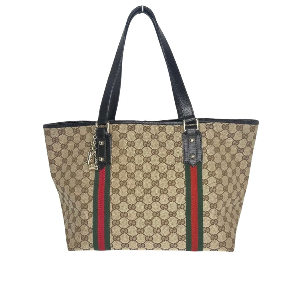 Gucci Monogram Leather Canvas Tote