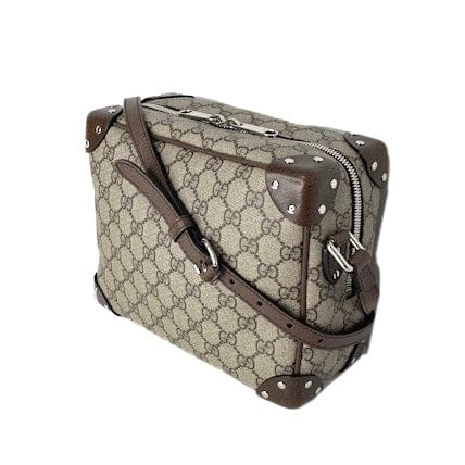Gucci Monogram Leather Canvas Shoulder Bag