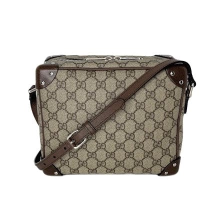 Gucci Monogram Leather Canvas Shoulder Bag