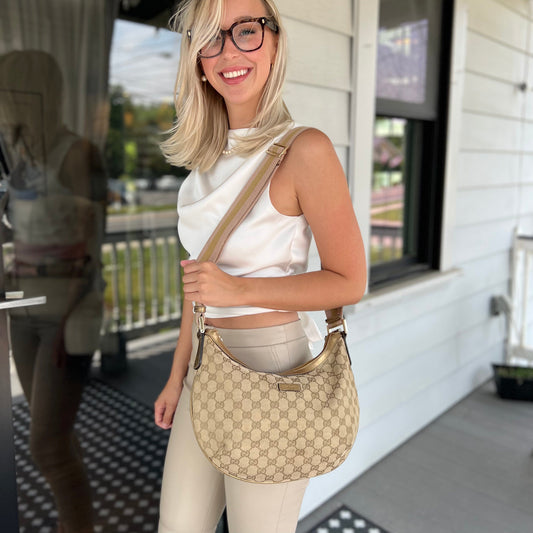 Gucci Leather Canvas Crossbody