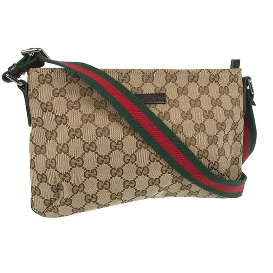 Gucci Leather Canvas Shoulder Bag