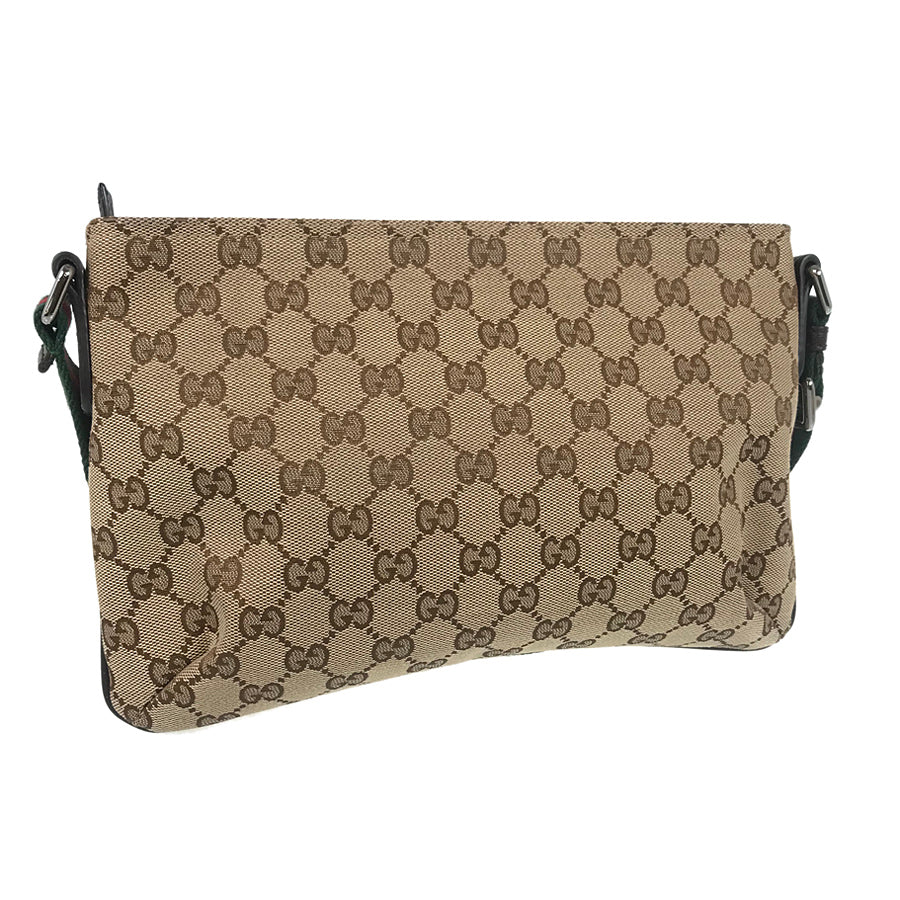 Gucci Leather Canvas Shoulder Bag