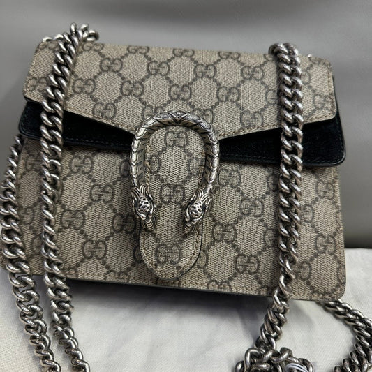 Gucci Dionysus Black Canvas Chain Shoulder Bag Style 1