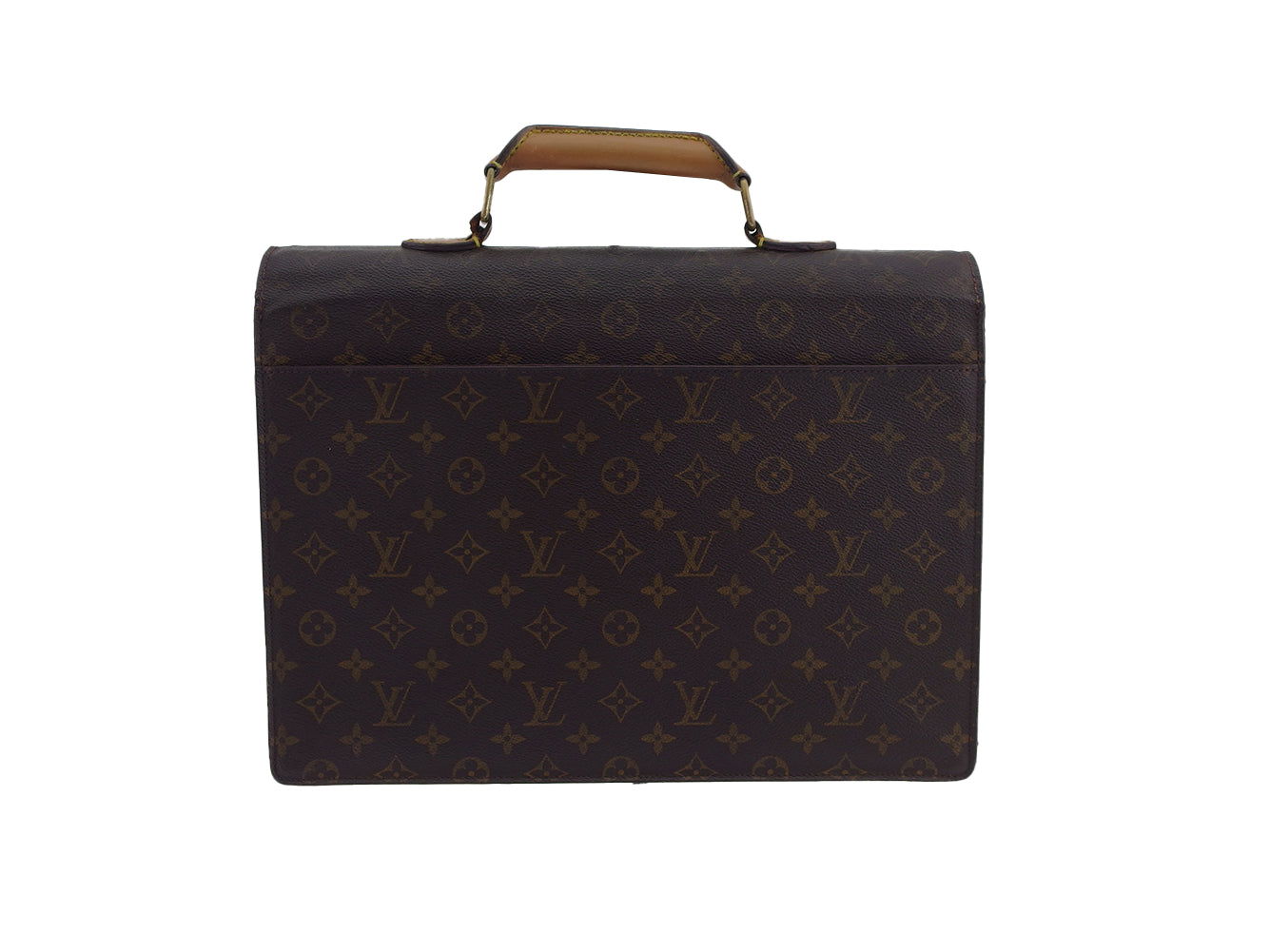 LOUIS VUITTON Business bag Brown beige Serviet Conseiller